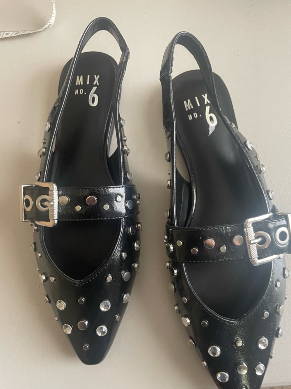 Mix No. 6 Studded Slingback Mules are NWOB in SZ 7